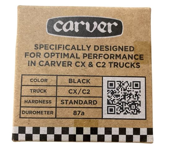 Carver Surfskate Trucks – CX Standard Bushing Set (Smoke) - Image 2