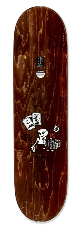 Polar Skate Co. Oskar Rozenberg Poker Face 8.5 Skateboard Deck - Image 2