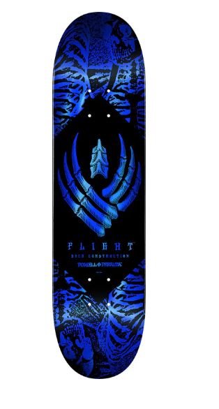 Powell Peralta Skeleton Blue Foil Flight 8.75 Skateboard Deck